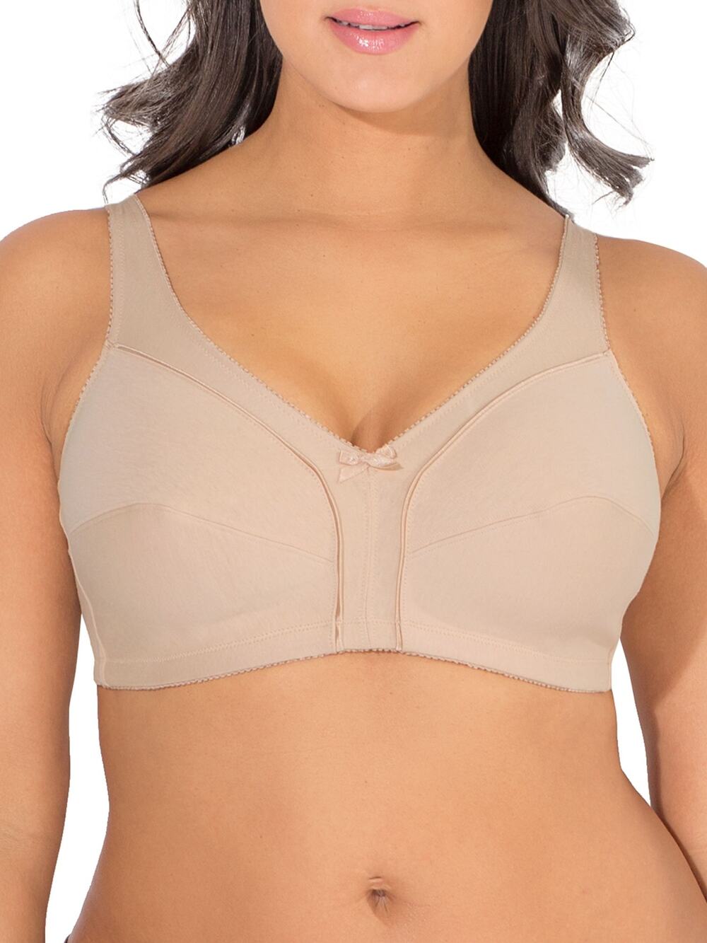 Fruit of the Loom Women's 36D Beige Seamed Wirefree Full Coverage Bra J19-50